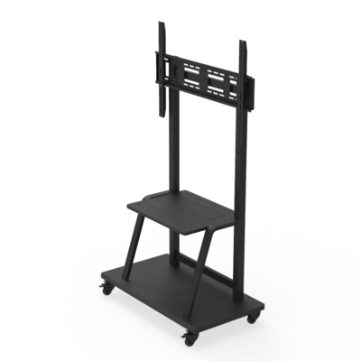 Modern Rolling Smart Board Floor Stand Tilt Adjustable Steel Mount
