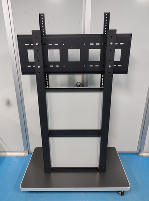 Metal Iron Smart Board Floor Stand , Mobile TV Trolley Stand With Wheels Multipurpose