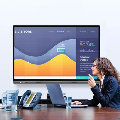 White Bord Touch Panel Smart 75 Inch Board For Teaching