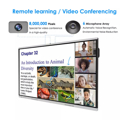 video conferencing Smart All In One Flat Digital Interactive Board 75 Inch