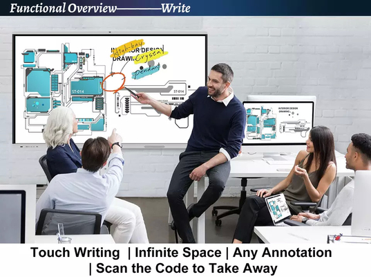 85 Inch 4K Interactive Digital Whiteboard for Teaching